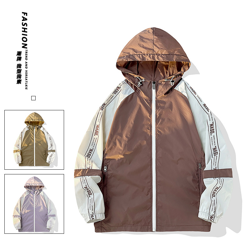 Outdoor Hooded Sun-Proof Top Men's Summer New Fashion Brand Uv-Proof Ice Silk Breathable Fishing Suits Wind Shield Coat