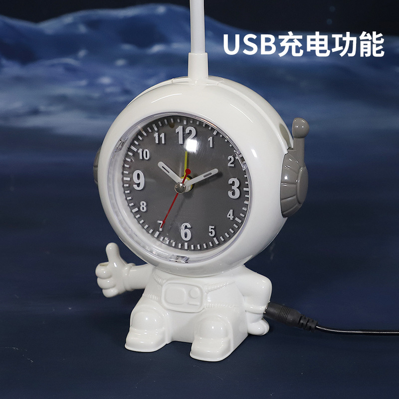 Astronaut Alarm Clock Charging Led Beauty Light Multifunctional Lamp