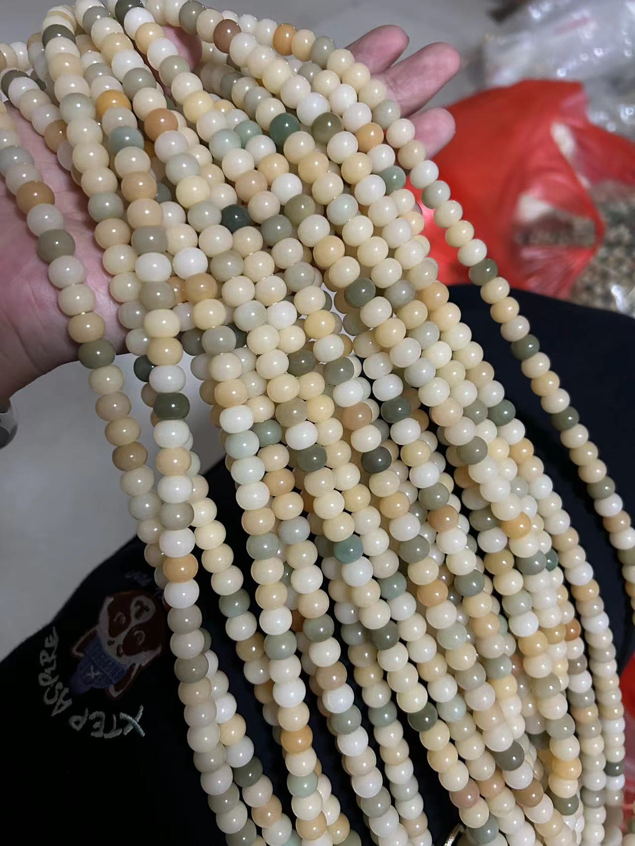 10*8 Barrel Beads Duobao Old Seed Bodhi Root 108 Pcs Beads Hainan Old Seeds Bodhi Root Buddha Beads