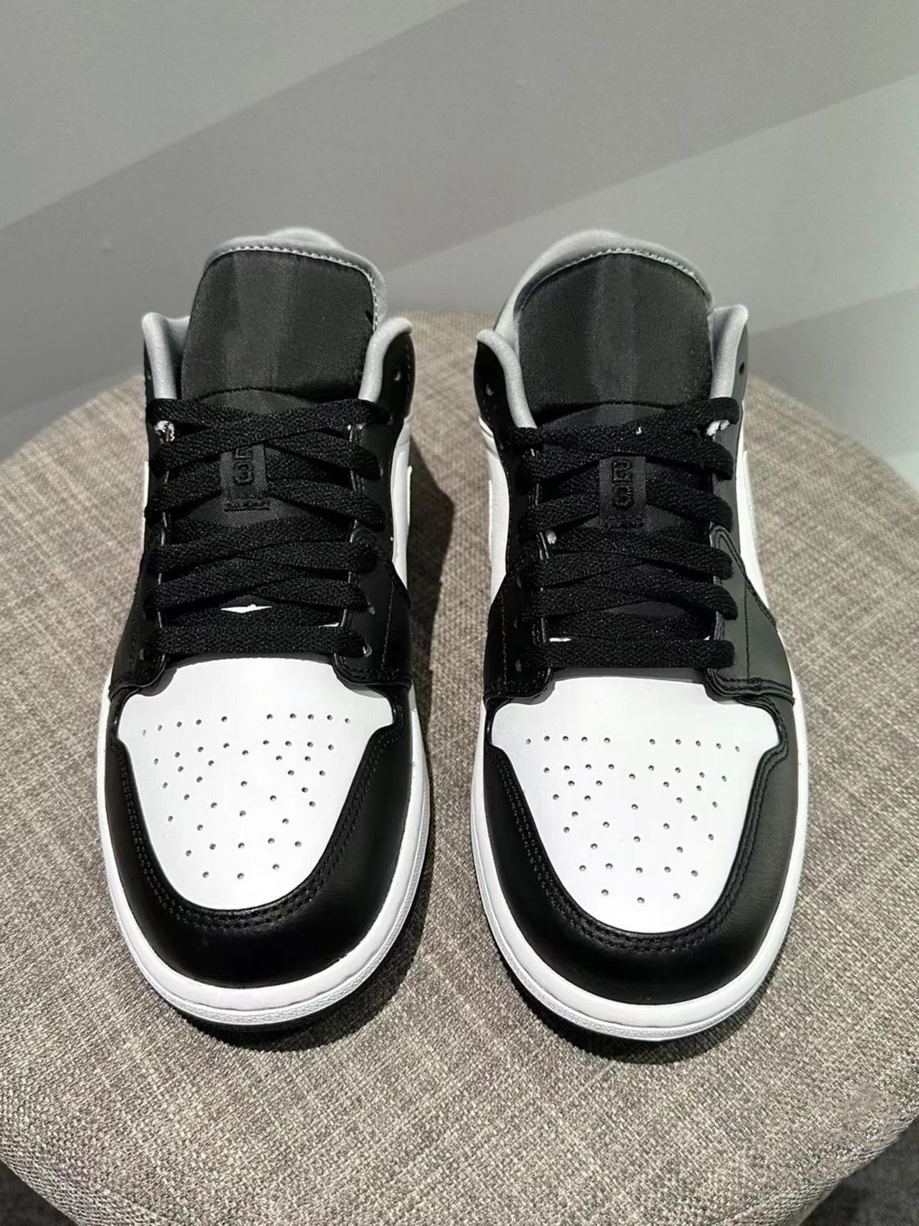 莆田鞋纯原aj1 白黑影子灰黑红脚趾小烟灰aj运动休闲情侣低帮板鞋