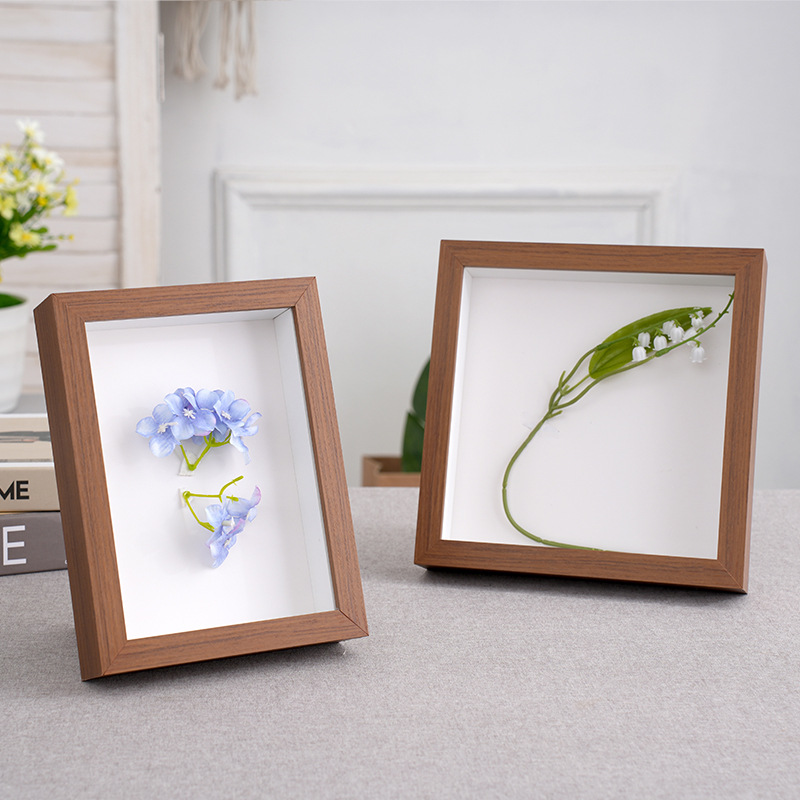 密度板a4永生花摆台挂墙中空画框标本框内深3厘米mdf立体相框