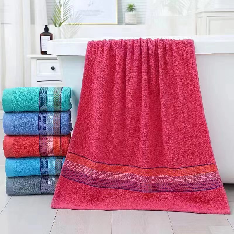 Bath Towel Export Foreign Trade African Low Price Bath Towel Plain Broken Bath Towel Various Flower Color Pattern Can Be Customized Cross-Border