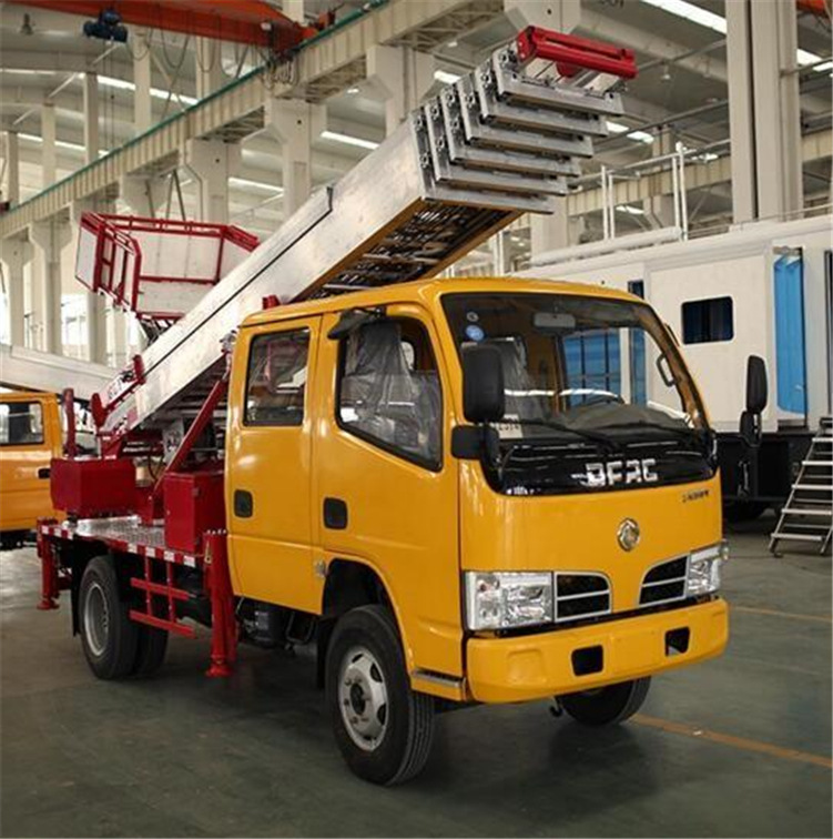 工地高层砂石水泥瓷砖上料云梯车 32米高空上料云梯运输车