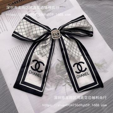 现货批发印花布料丝巾蝴蝶结领结 服装礼服装饰diy服饰饰品辅料