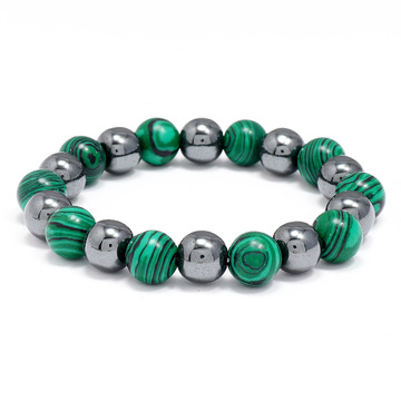 亚马逊wish欧美跨境男女时尚手链饰品 凤尾石串珠弹力个性手串