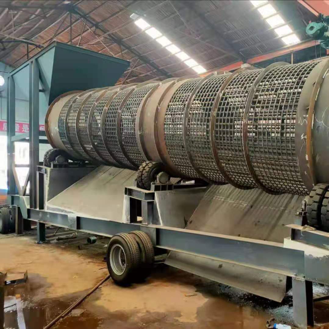 全自动筛沙机移动筛石机无轴滚筒筛砂机多层筛分土石大小分离机
