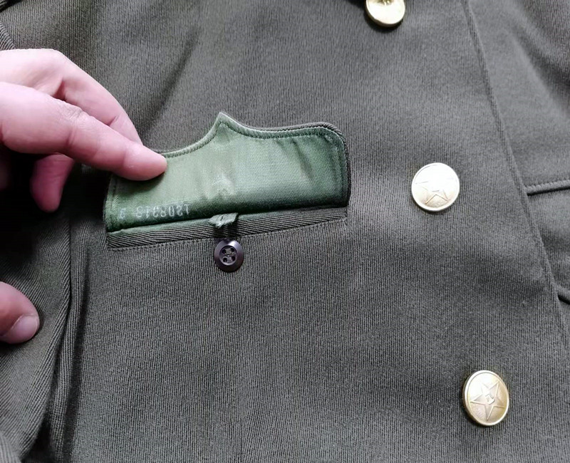 批发正品87校官马裤呢冬常服老式中山装毛呢中山服军绿马裤呢套装