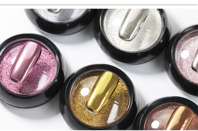 美甲钛金粉饰品魔镜粉电镀金属色极光超细亮银香槟金色指甲闪亮粉