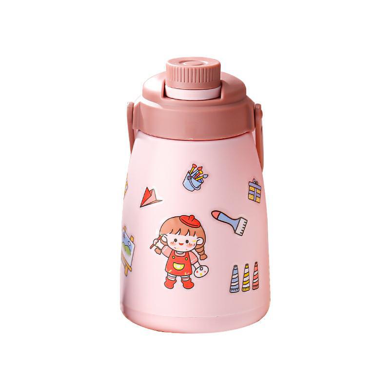 Internet Celebrity Big Belly Drinking Cup Male and Female Students New Good-looking Glass Children's Cups Large Capacity Plastic Box Cup