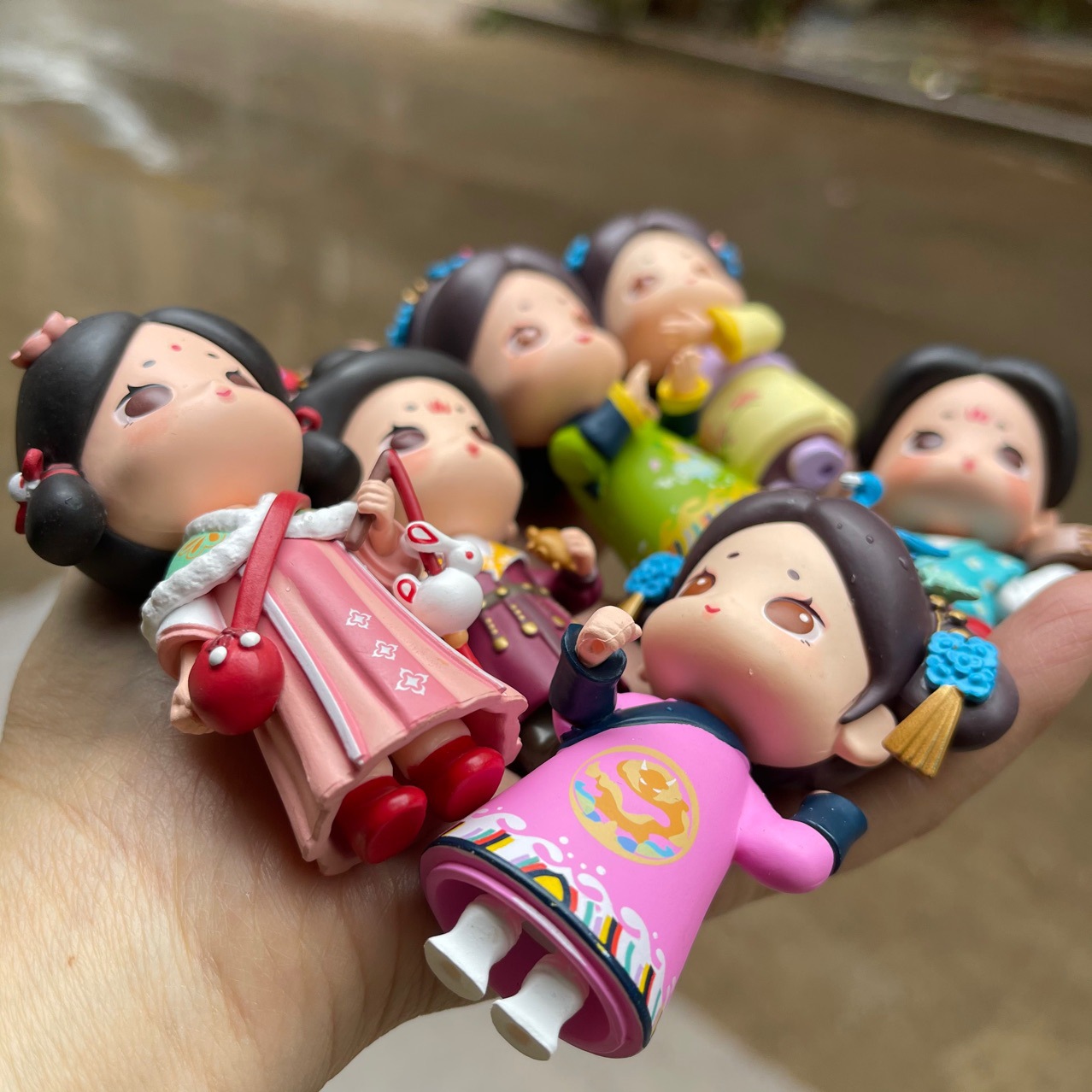 泡泡玛特 遇见长安 古风盲盒娃娃几个款式 混发 散货玩具