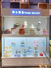 蛋糕面包店展示柜生日蛋糕模型铁艺展示架糕点玻璃商用柜