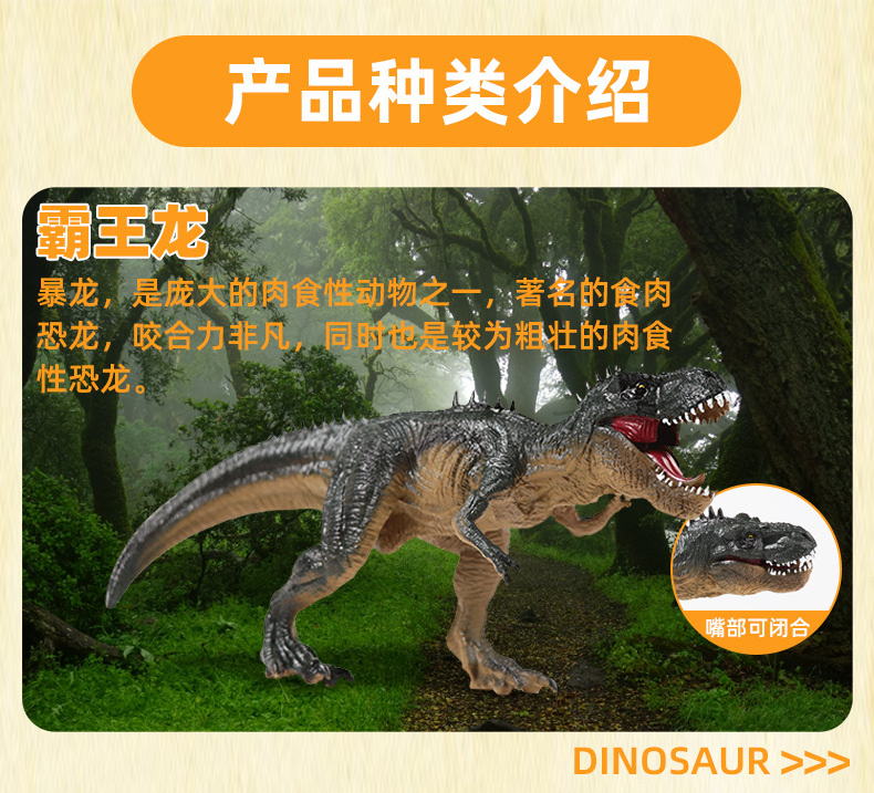 儿童大号仿真恐龙模型玩具暴虐霸王龙手办小朋友玩具地摊货源批发