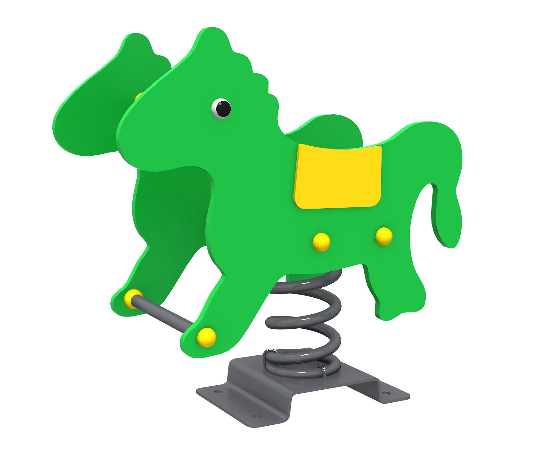 儿童健身单人弹簧摇马动物摇摇乐小区公园户外跷跷板感统训练玩具