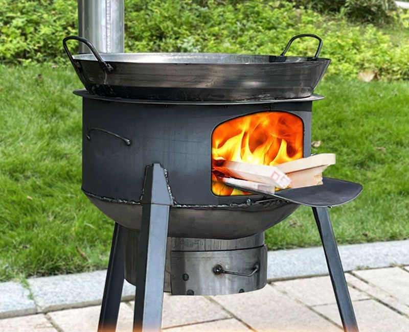 户外柴火炉灶新款柴火炉农村柴火灶家用烧柴移动炉子大锅铁锅灶台