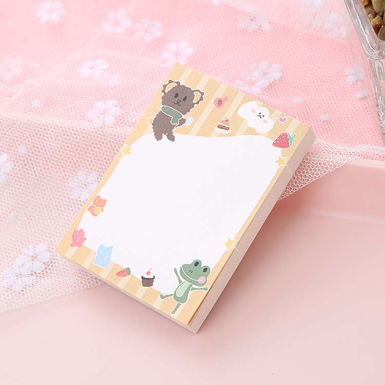 Notepad Cute Bear Note Paper Student Tearable Message Book Creative Office Stationery Notepad Small Notebook