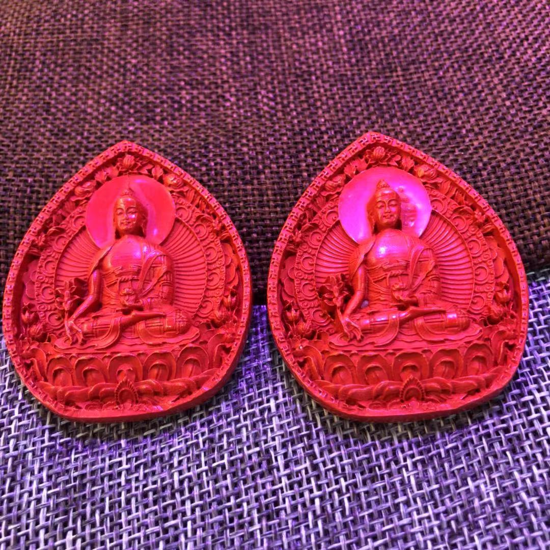 高含量朱砂红朱砂大日如来佛吊坠天然朱砂项链挂件吊牌-阿里巴巴