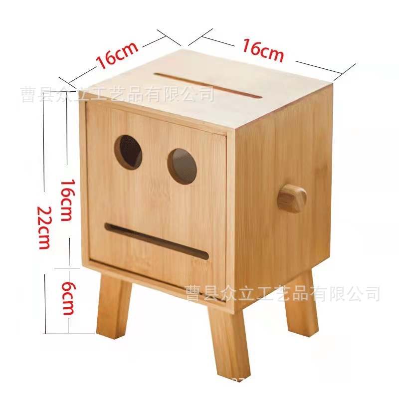 Remote Control Wooden Storage Box Production Tea Table Wooden Tissue Box Household Living Room Bathroom Chinese Wooden Roll Holder