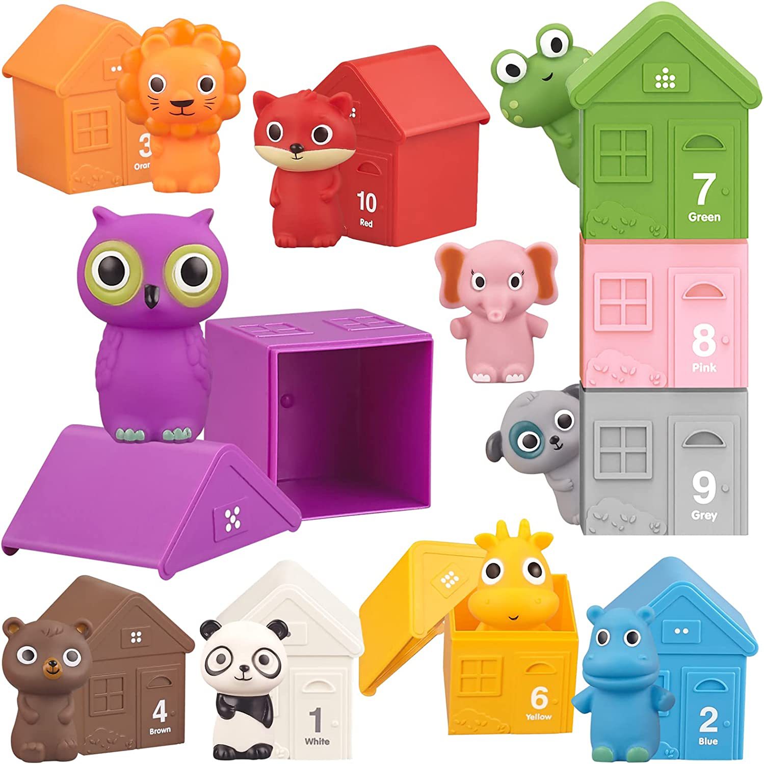 【跨境新品】儿童恐龙积木拼插认知抓握训练玩具拼插森林配对玩具