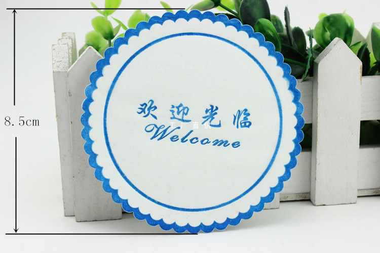 酒店宾馆一次性用品一次性圆形杯垫纸质吸水纸杯垫批发支持定 制