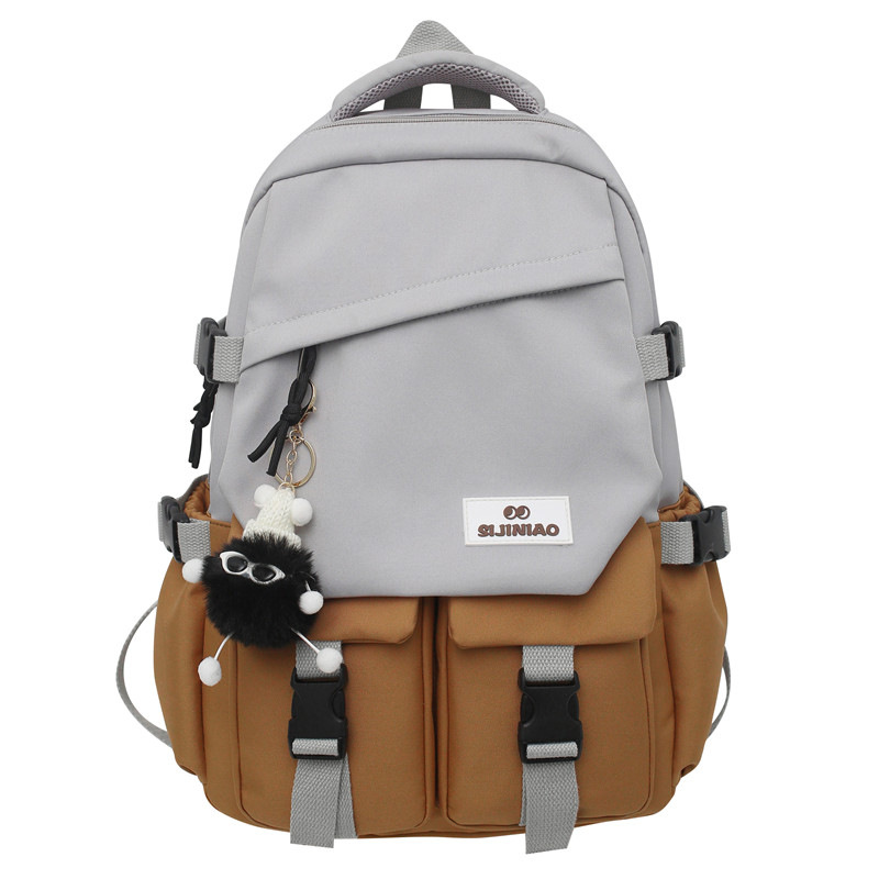 New Schoolbag Female Junior High School Student Large-Capacity Backpack Mori Style Simple High School Student College Student Lightweight Casual Backpack