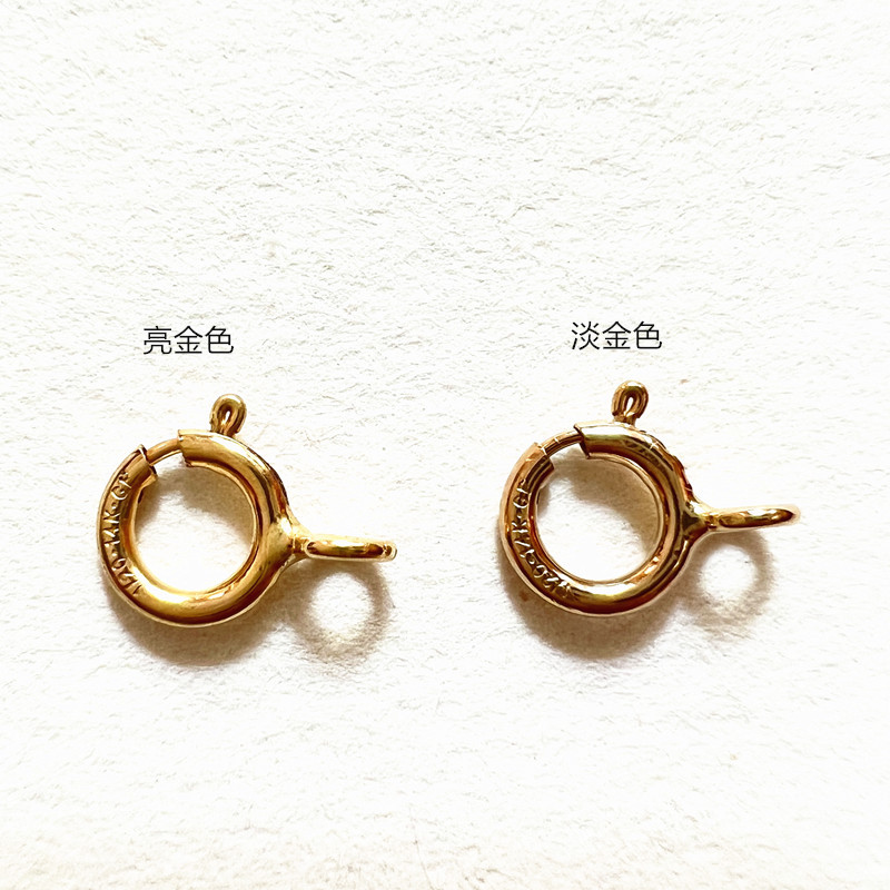 美国14k包金diy配件 弹簧扣包金弹扣 手链扣项链扣 首饰绕线配件