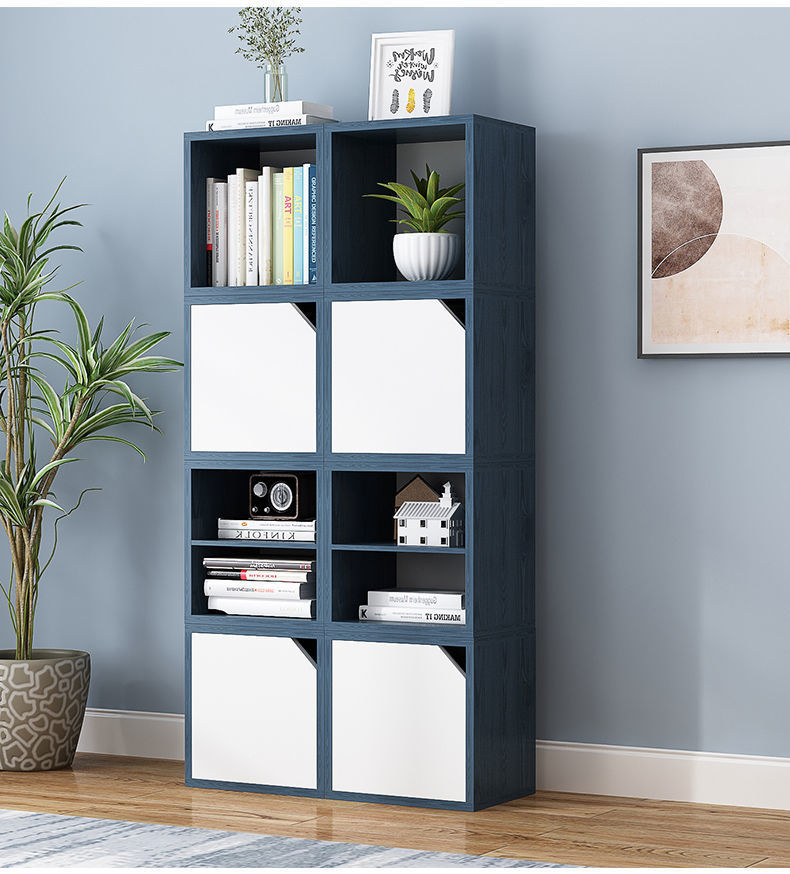 小方柜自由组合格子柜落地书柜学生收纳柜家用置物柜小柜子窄缝柜