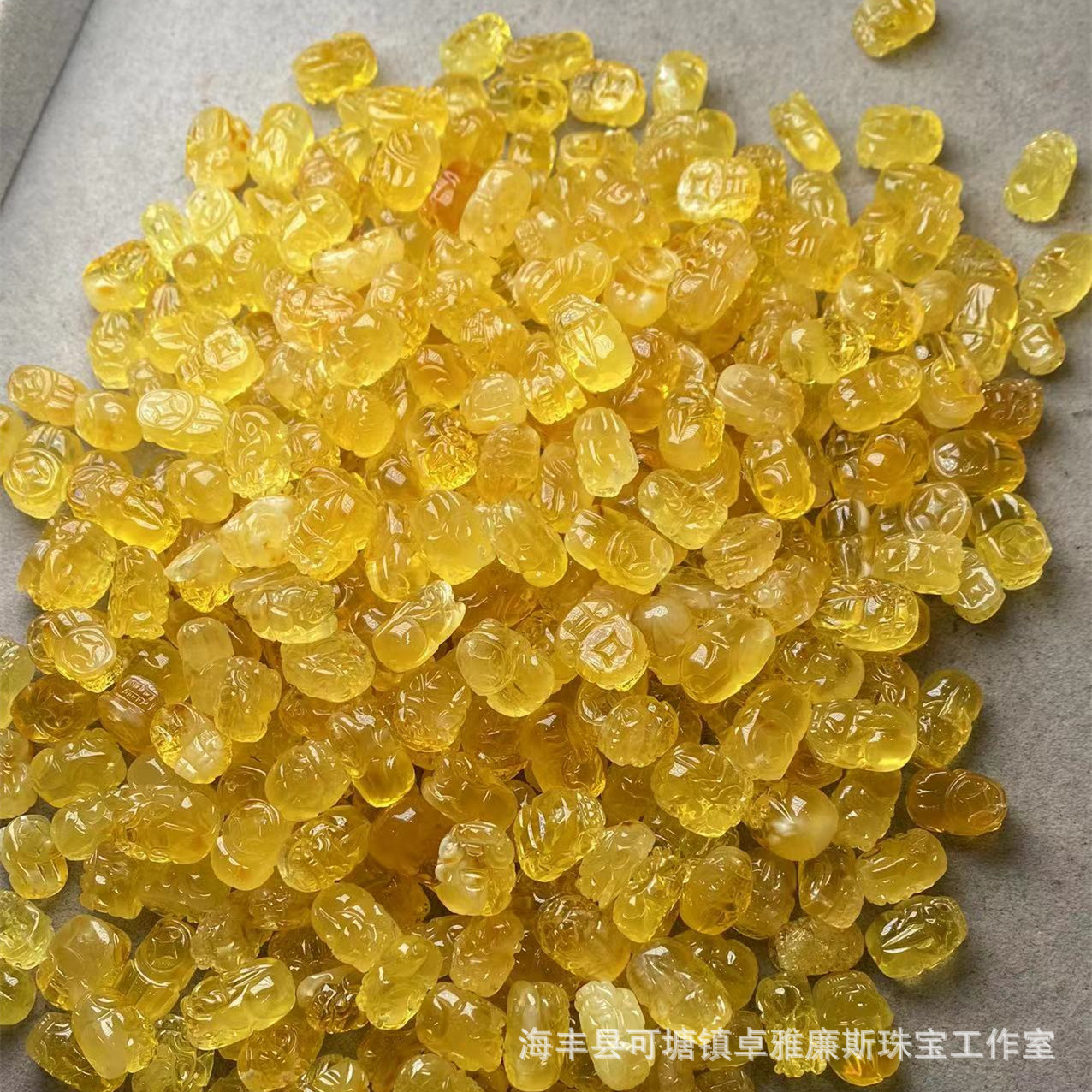 俄料蜜蜡小貔貅卡环 环扣 面包圈弥勒笑佛小铃铛南瓜珠配珠手配件