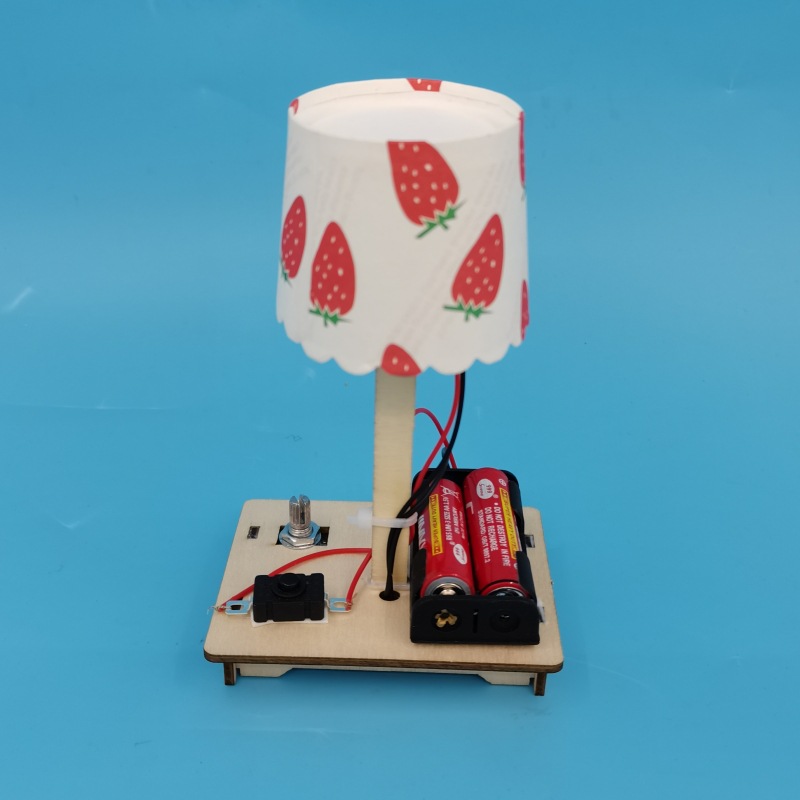 diy玩具学生拼装台灯小制作可调节灯光强弱手工模型儿童木质益智