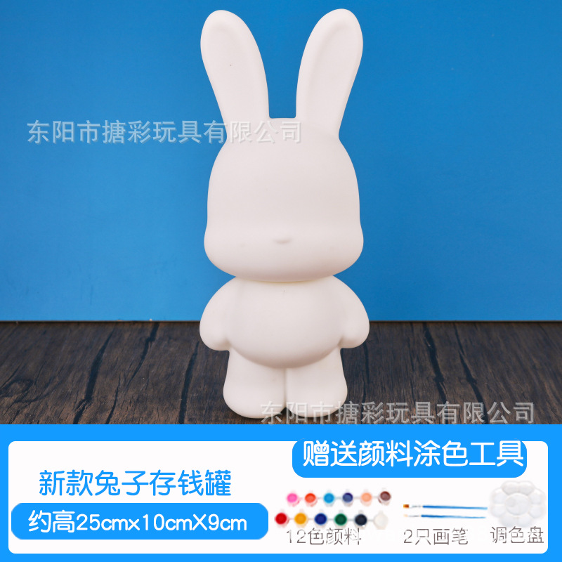 Coloring Non-Plaster Doll Stall Wholesale White Body Vinyl Painted Saving Money Box Children's Handmade D