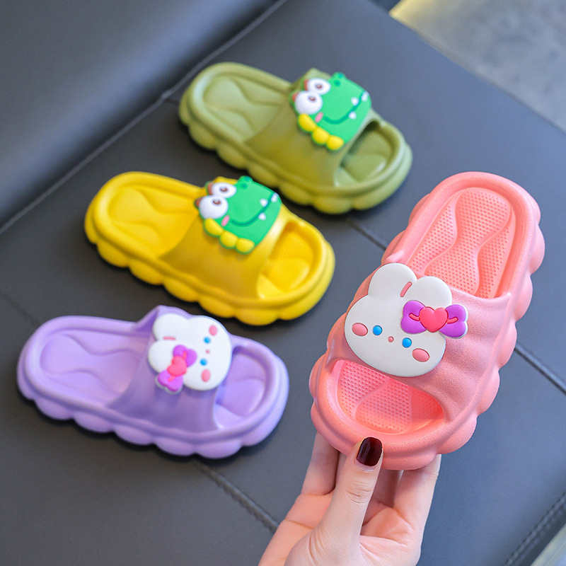 Summer Children's Slippers Boys and Girls Indoor Non-Slip Soft Bottom Home Bath Parent-Child Big Middle Children Baby Sandals