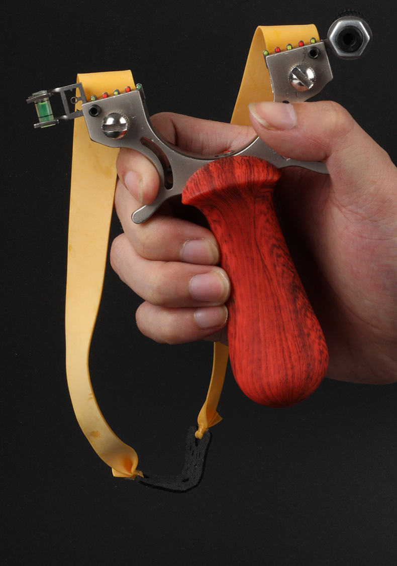 弹弓合金钢追龙扁皮筋射弹钢珠激光喵宽皮弹弓器架子户外竞技木工