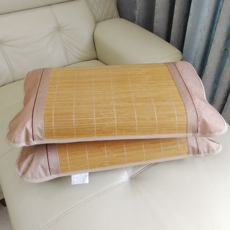 夏季凉席枕套成人夏天透气单人冰丝枕头套凉爽竹枕席一对枕芯套e9