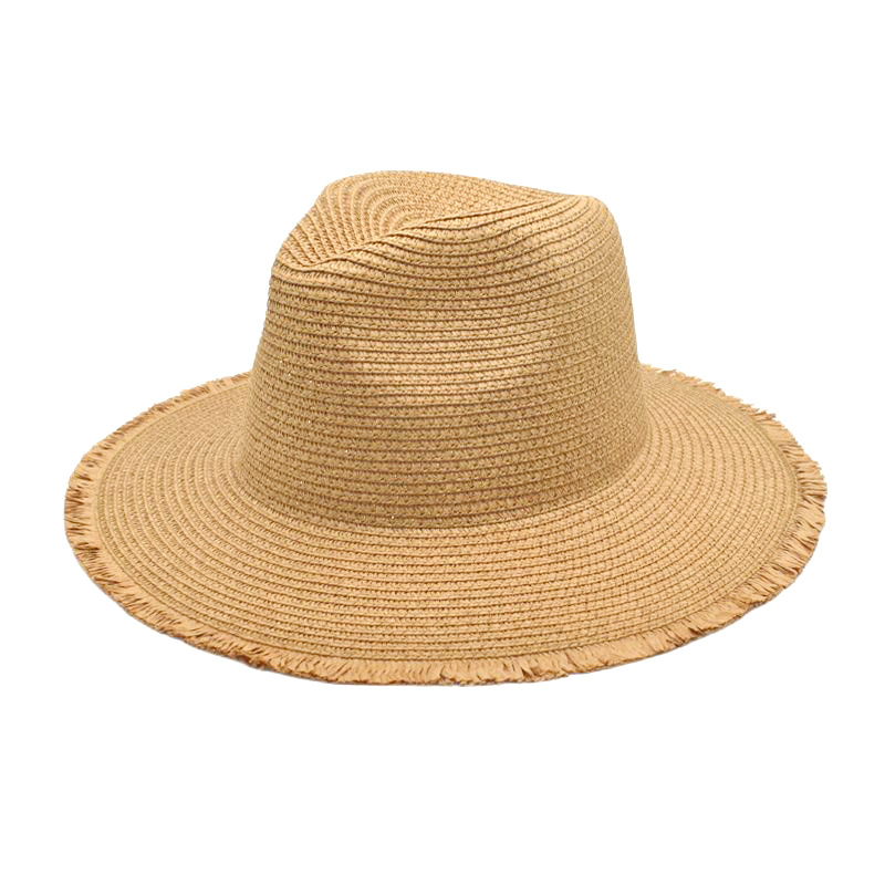New Furry Straw Hat Girls' Summer Fashion Hat Straw British Style Top Hat Men's Travel Sun-Proof Beach Hat
