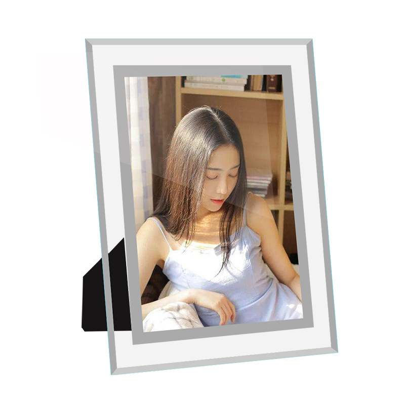 Transparent Crystal Glass Photo Frame Table Decoration 6-Inch 7-Inch 8 A4 Creative 10 Simple Photo Frame Picture Frame Photo Frame Wholesale