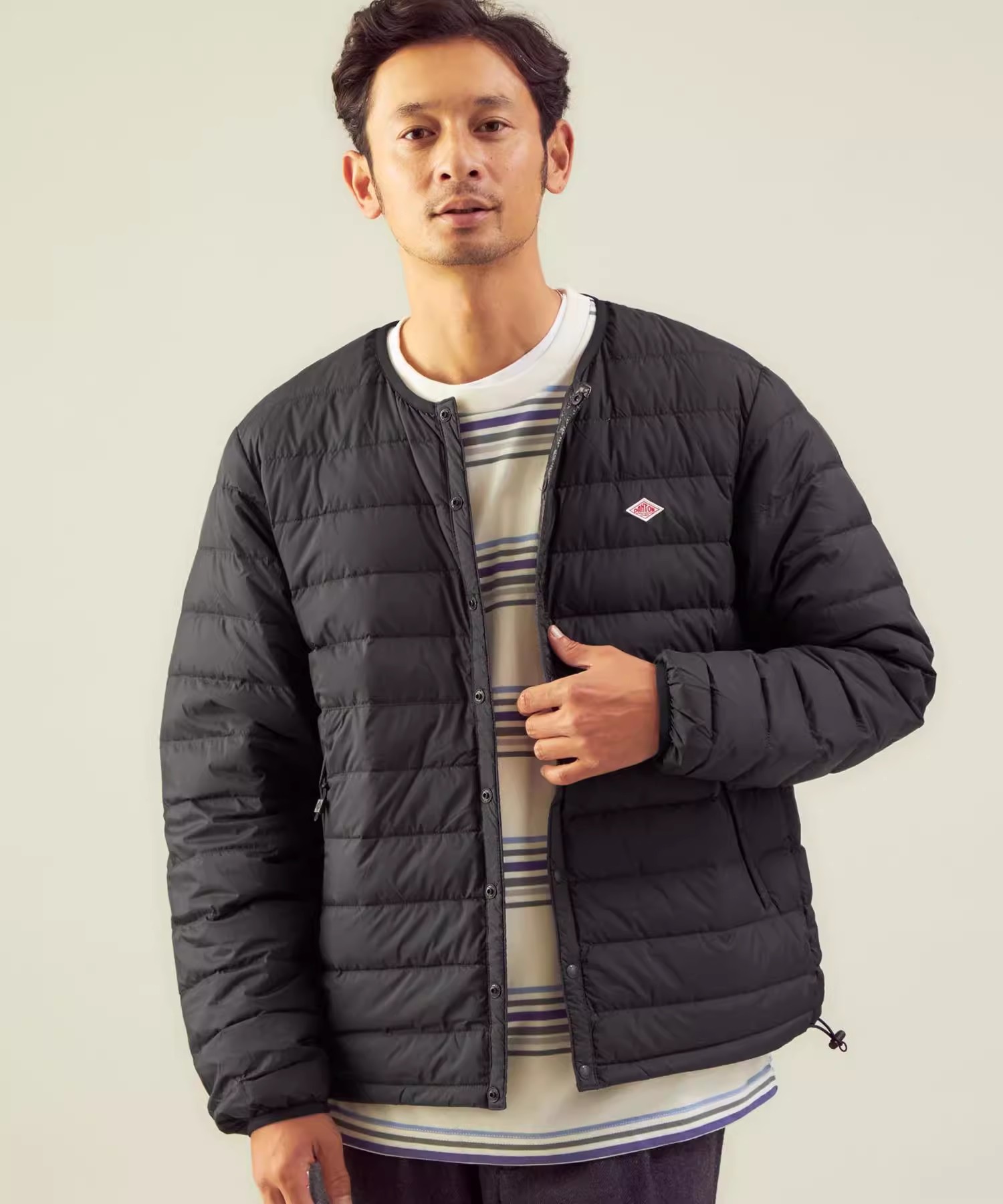 日单2023冬季新品男士复古百搭休闲超轻短款羽绒服 beams联名款