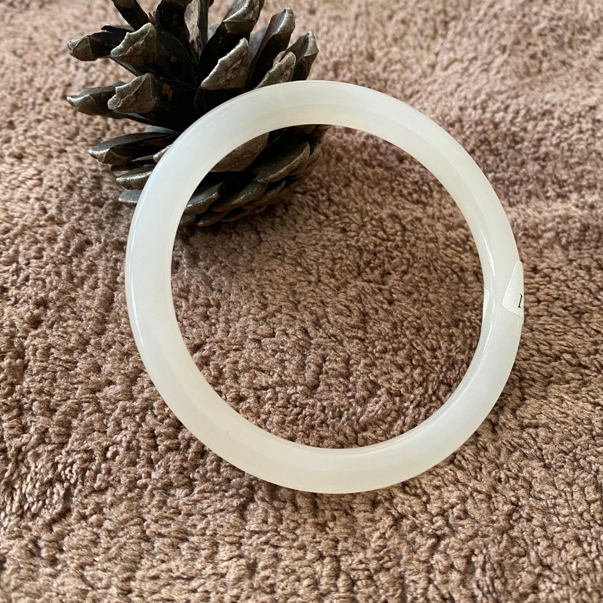 和田玉叮当镯白玉糖色细条圆条手镯少女细款小巧小细条手镯证书