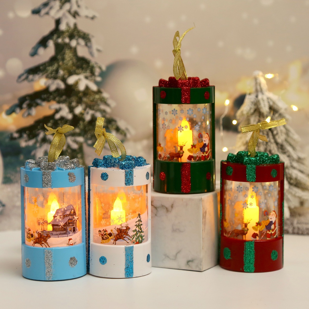 Christmas Storm Lantern round Gift Pack Christmas