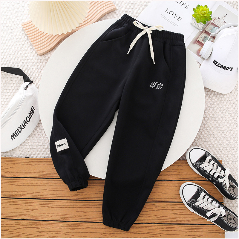 Children's Clothing Boys' Pants 2023 Spring Children's Sports Trousers Middle and Big Children's Sweatpants Korean Spring Casual Pants Outer Wear