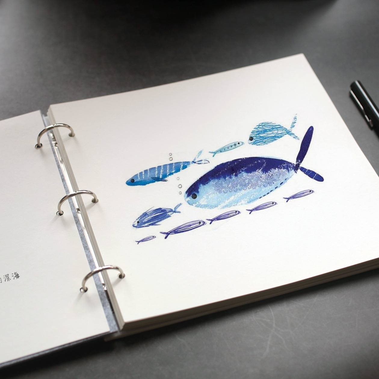 简约空白活页本素描速写插画设计手绘本子文艺创意画画笔记手账本