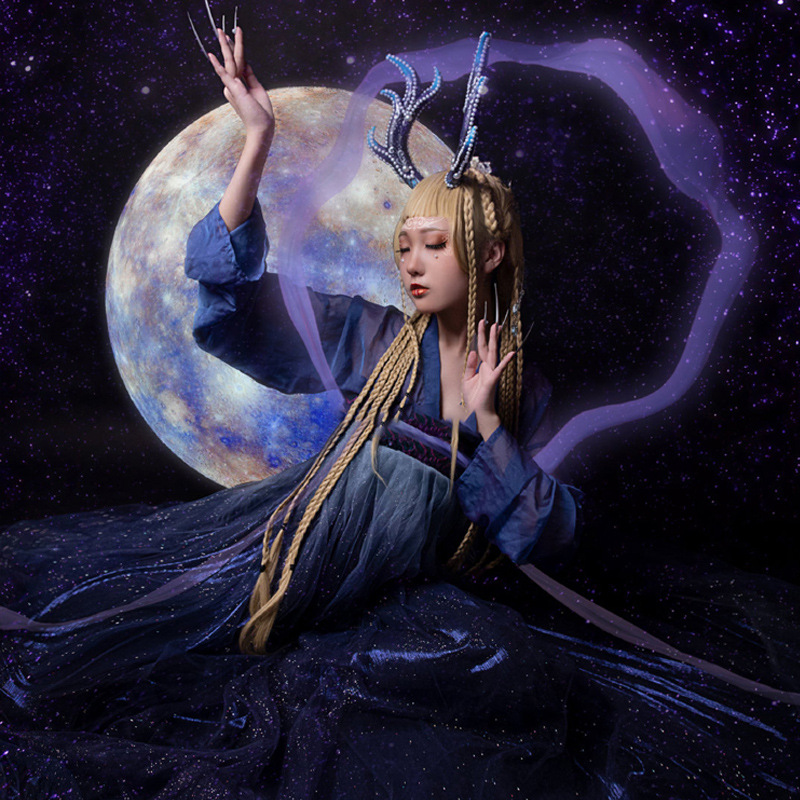 北极星传统汉服古装日常可穿渐变裙礼服梦幻星空十二破裙仙女套装