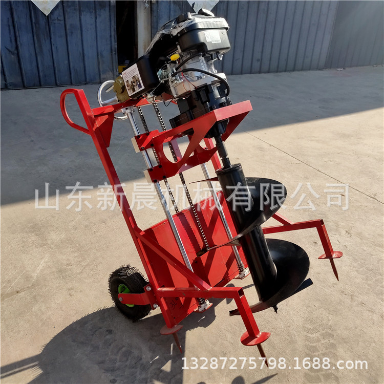 便携式汽油挖坑机 四冲程8马力打眼机电线杆立柱挖坑机