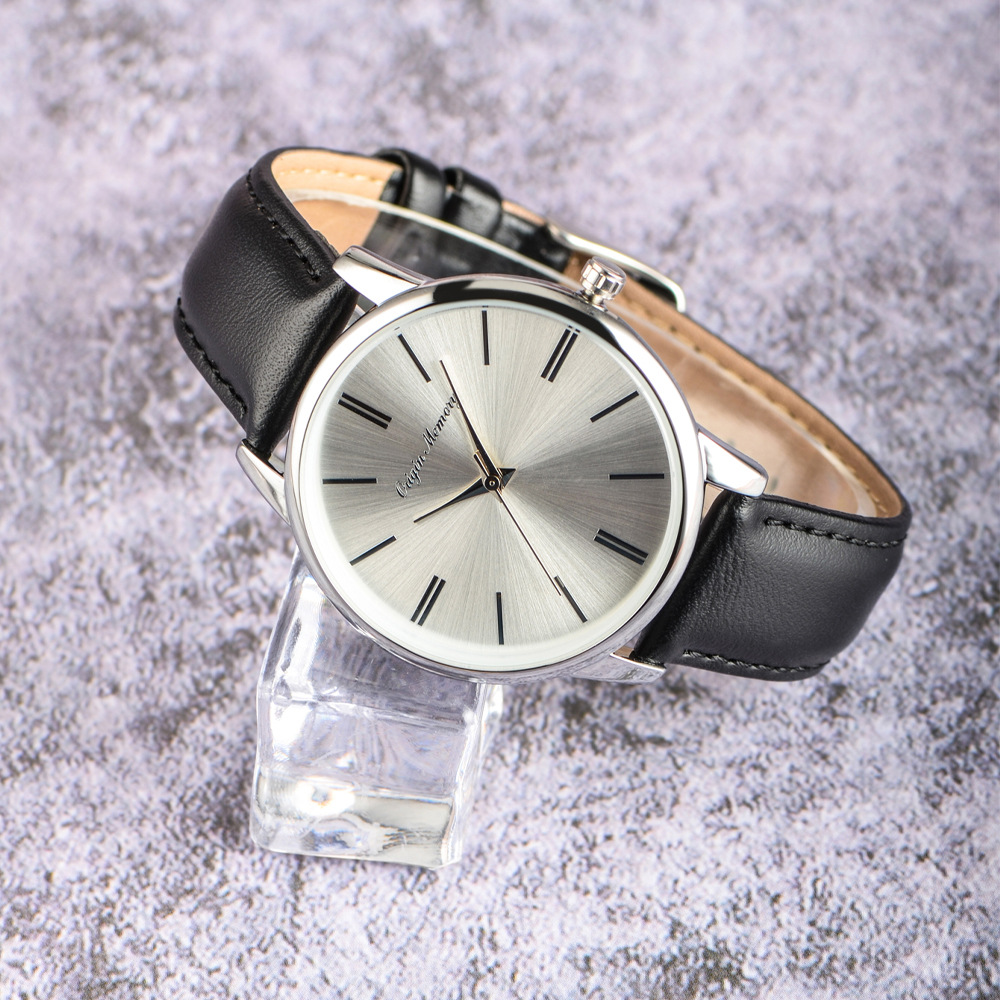 女士大表盘经典复古圆表气质皮带石英腕表日本机芯现货代发手表女