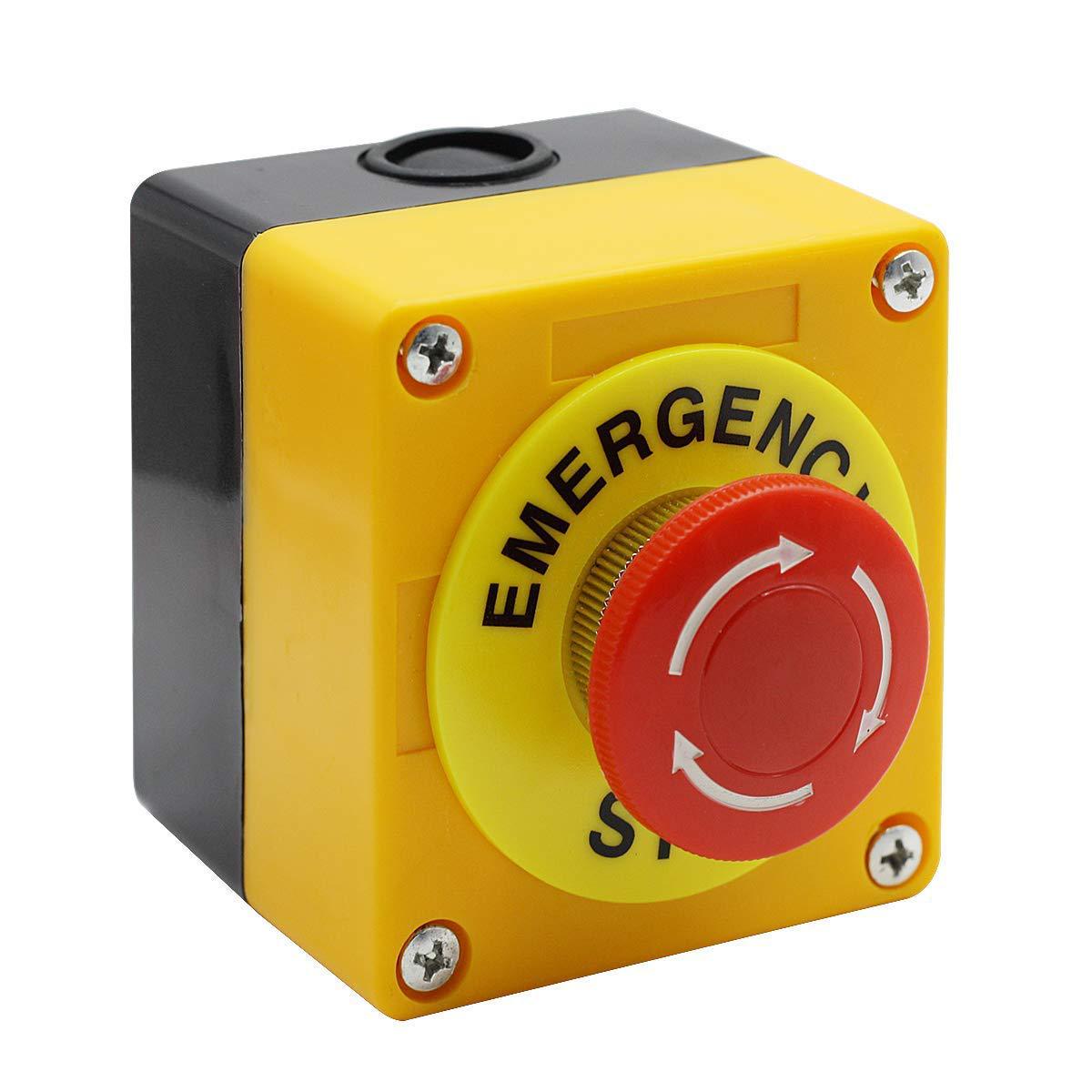 急停开关按钮盒单孔按钮盒一孔按钮盒控制盒22mm  开关盒