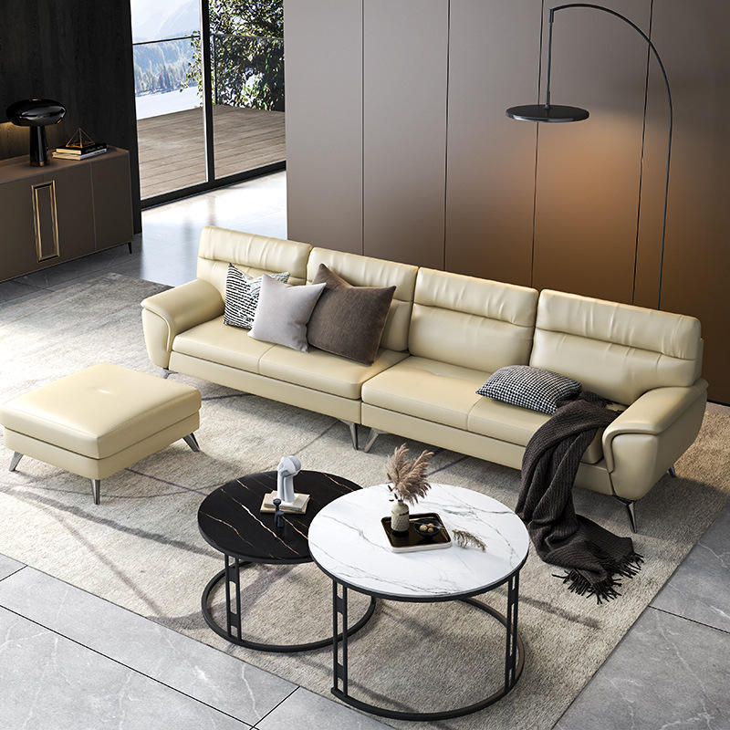 厂家直供现代简约时尚真皮沙发颜色多样小户型客厅组合3人位沙发