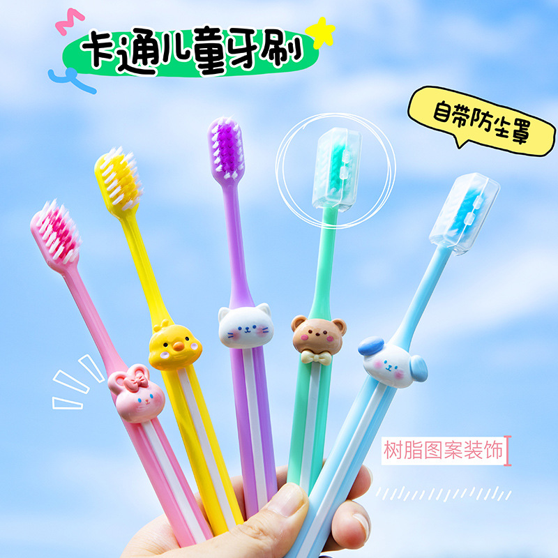Cute Cartoon Soft Bristle Toothbrush Candy Color Student Adult Household Fine Bristle Toothbrush Cleaning Tooth Protection Toothbrush Single Pack