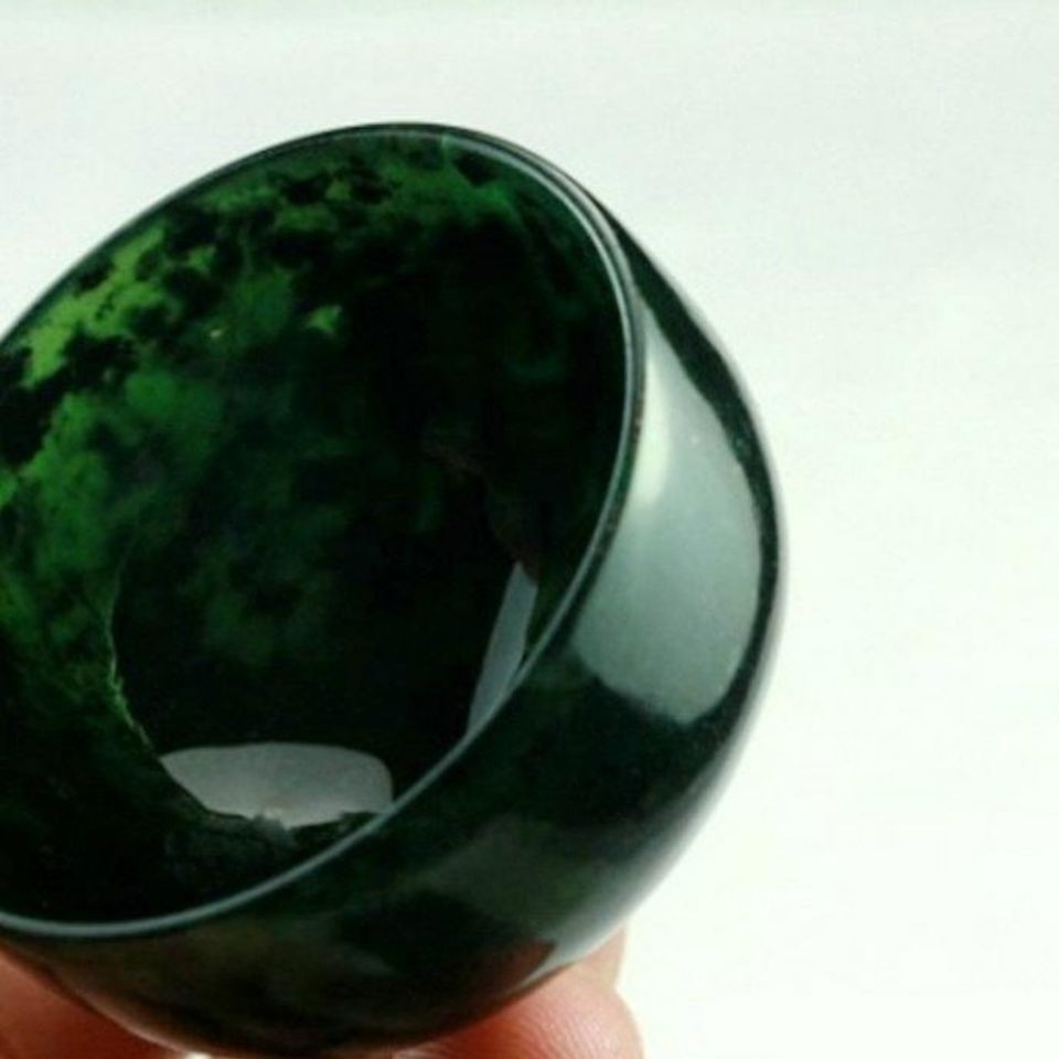 墨绿玉茶杯酒杯功夫茶杯祁连山墨玉小茶杯玉酒杯水杯玉石茶具