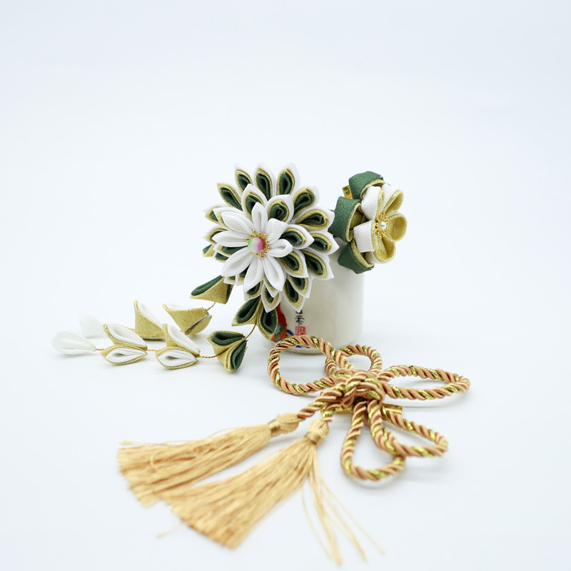 日式和风细工花 和服头饰发夹套装 艺妓妆配饰
