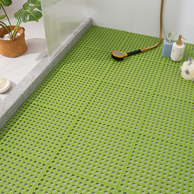 Factory Direct Sales TPE Bathroom Splicing Floor Mat Bath Splicing Non-Slip Mat Stairs Outdoor Hollow Non-Slip Mat Net