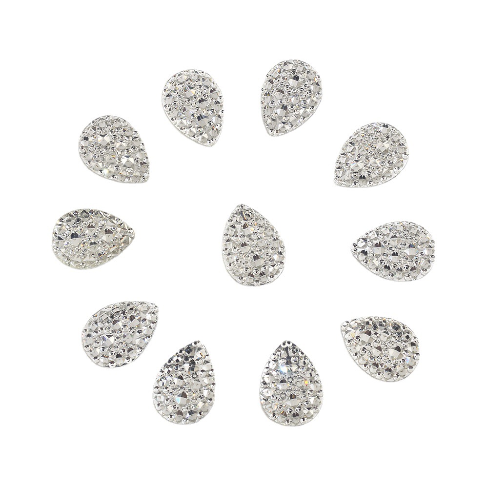 Resin Water Drop Bump Small Square Surface Resin Drill Button Rhinestone Jewelry Accessories DIY Resin Sticker Diamond Wholesale