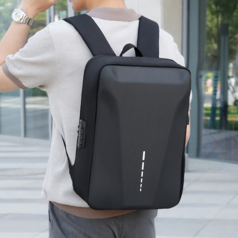 2023 Business Hard Shell Backpack Men's Computer Backpack Men's USB Password Lock Schoolbag Backpack Men